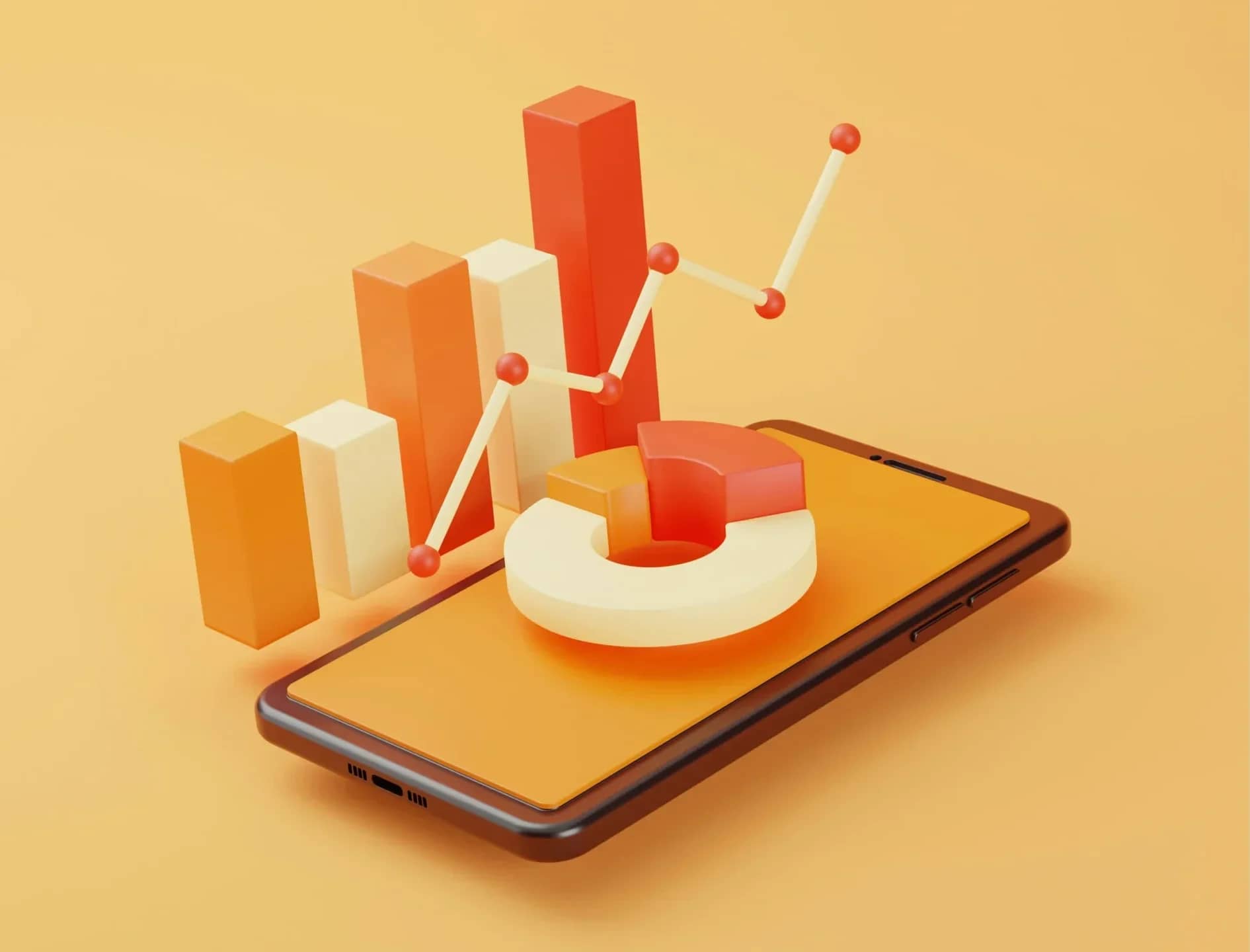 Analtics 3d animation on a Smartphone